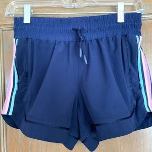 Navy Blue Athleta Girls Shorts w/ Side Stripes XL/14